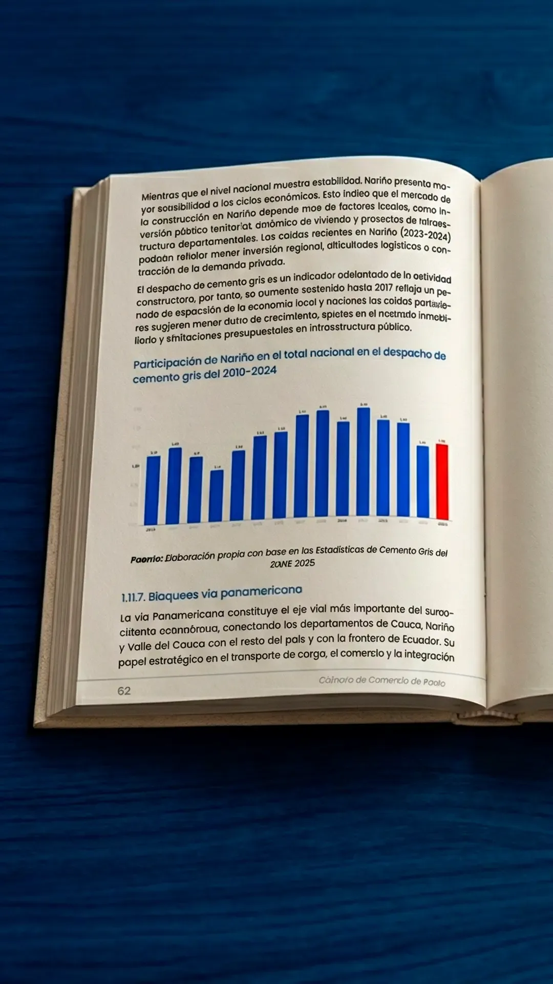 Página del informe Dinámica Económica Nariño 2025