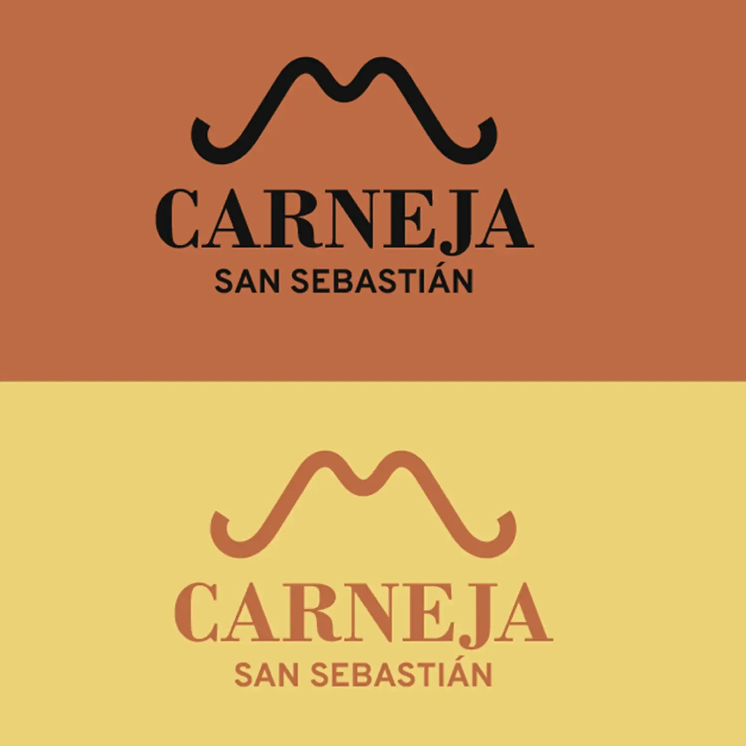 Proceso de diseño del isologo de Carneja