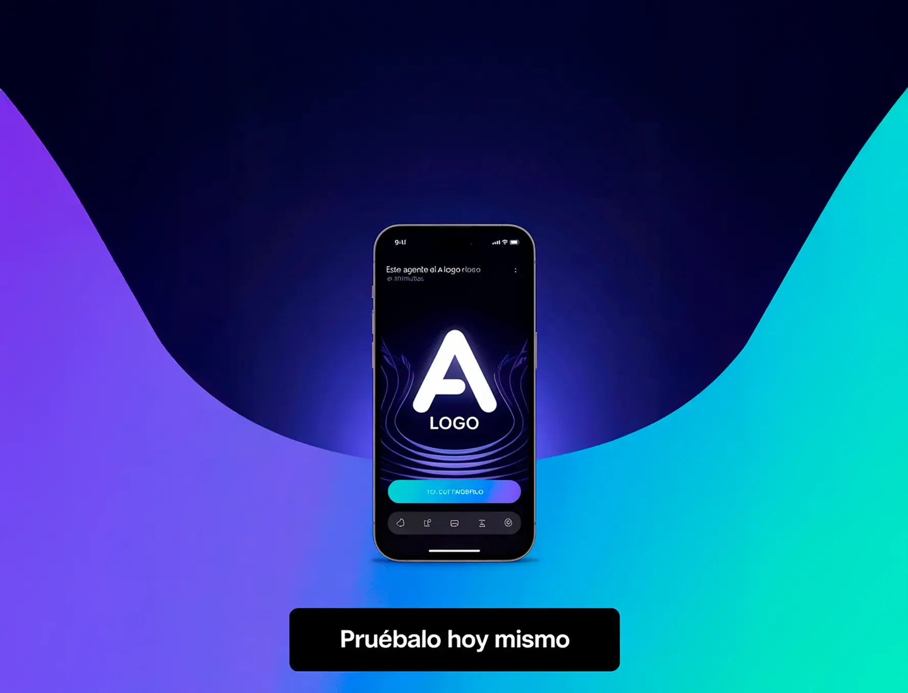 Interfaz de aplicación con logotipo